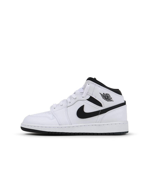 AIR JORDAN BIG KIDS 1 MID - WHITE/BLACK AIR JORDAN