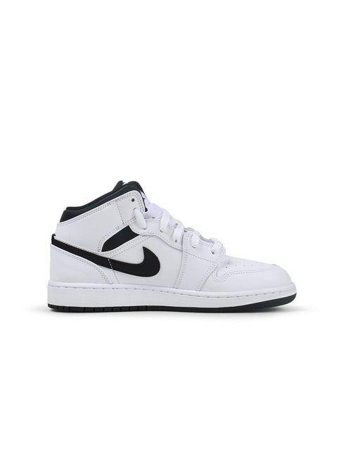 AIR JORDAN BIG KIDS 1 MID - WHITE/BLACK AIR JORDAN