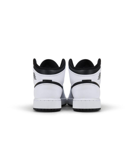 AIR JORDAN BIG KIDS 1 MID - WHITE/BLACK AIR JORDAN