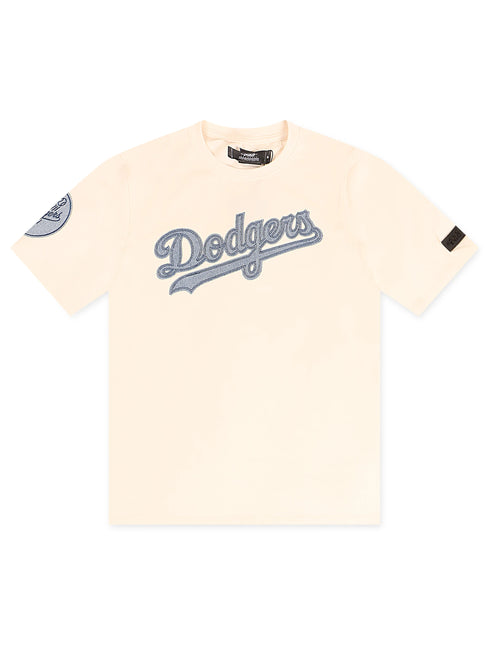 Pro Standard LA Dodgers Varsity Blues Tee - Cream