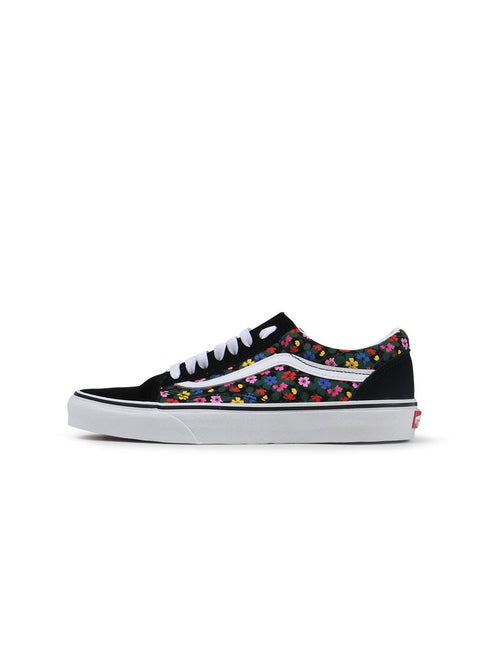 VANS BIG KIDS OLD SKOOL - FLORAL BLACK VANS