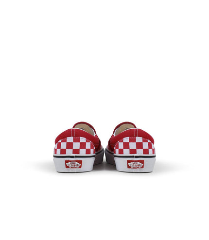 VANS BIG KIDS CLASSIC SLIP-ON - CHECKERBOARD RED VANS