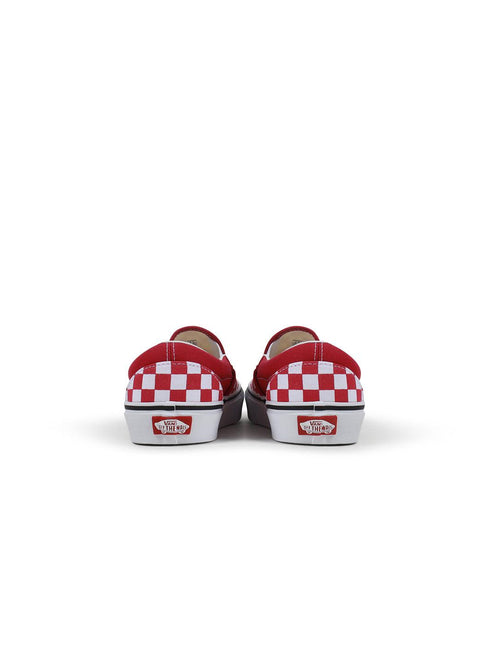 VANS BIG KIDS CLASSIC SLIP-ON - CHECKERBOARD RED VANS