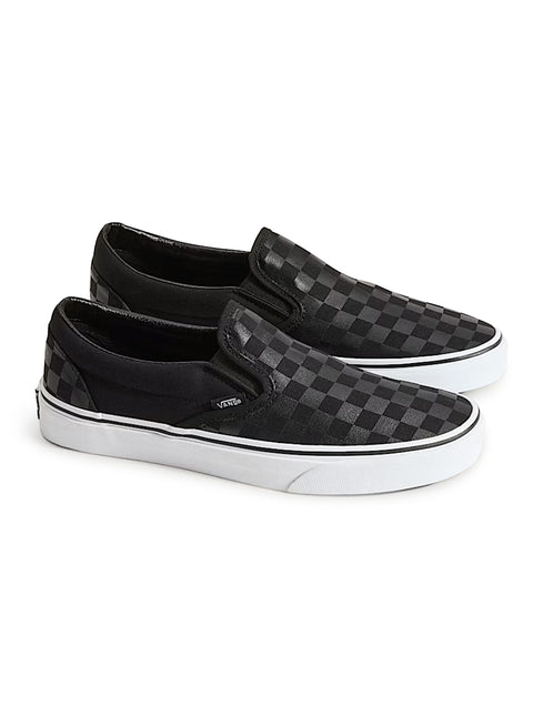 Vans Mens Checkerboard Slip-On - Black