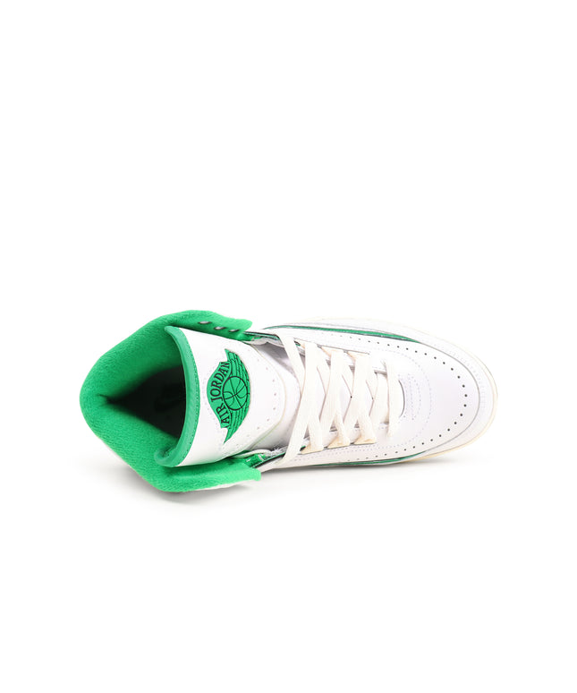 Air Jordan 2 Retro Big Kids White/Lucky Green
