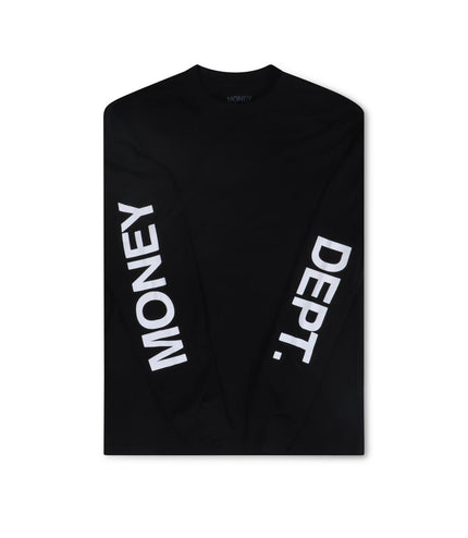 MONEY DEPT LONG SLEEVE - BLACK/WHITE MONEY DEPT