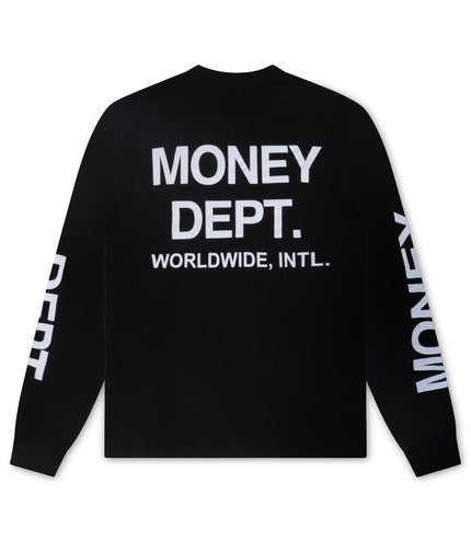 MONEY DEPT LONG SLEEVE - BLACK/WHITE MONEY DEPT