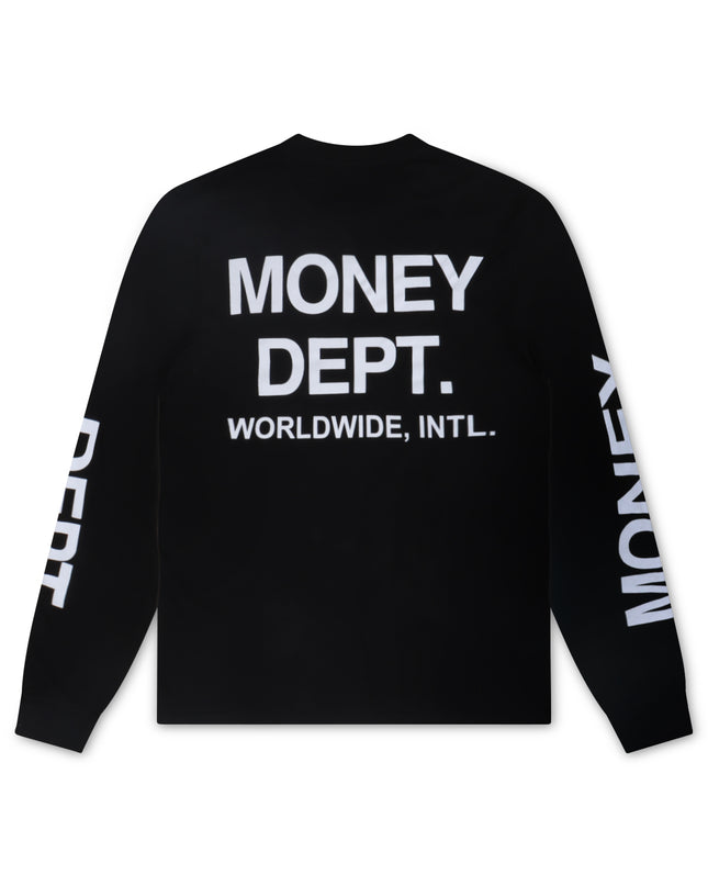 MONEY DEPT LONG SLEEVE - BLACK/WHITE