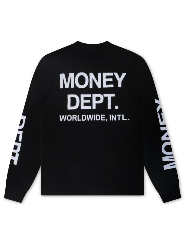 MONEY DEPT LONG SLEEVE - BLACK/WHITE MONEY DEPT