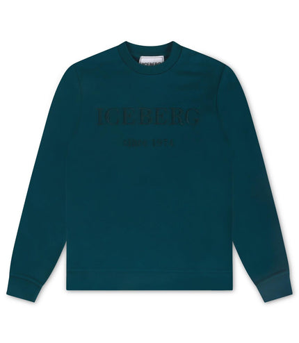 ICEBERG INSTITUTIONAL LOGO SWEATSHIRT - BLUETTE ICEBERG