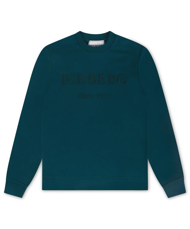 ICEBERG INSTITUTIONAL LOGO SWEATSHIRT - BLUETTE ICEBERG