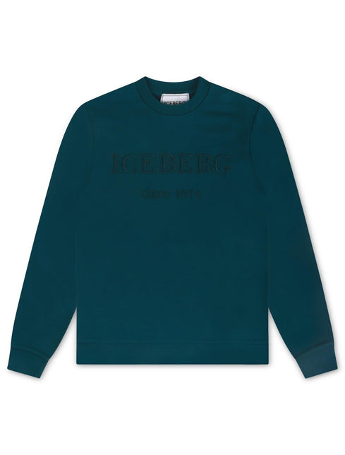 ICEBERG INSTITUTIONAL LOGO SWEATSHIRT - BLUETTE ICEBERG