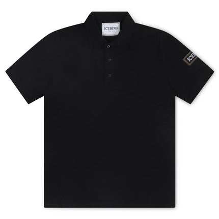 ICEBERG LOGO POLO - BLACK ICEBERG