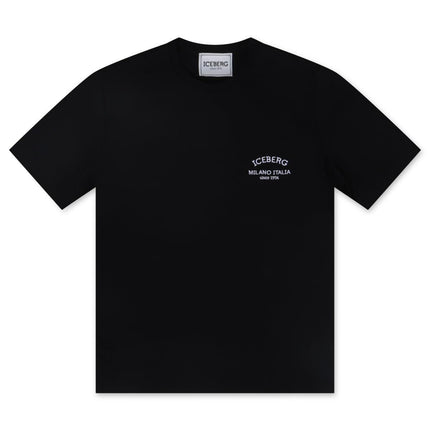 ICEBERG INSTITUTIONAL LOGO TEE- BLACK ICEBERG
