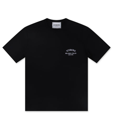 ICEBERG INSTITUTIONAL LOGO TEE- BLACK ICEBERG