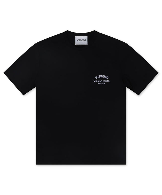 ICEBERG INSTITUTIONAL LOGO TEE- BLACK ICEBERG