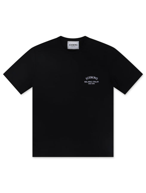 ICEBERG INSTITUTIONAL LOGO TEE- BLACK ICEBERG