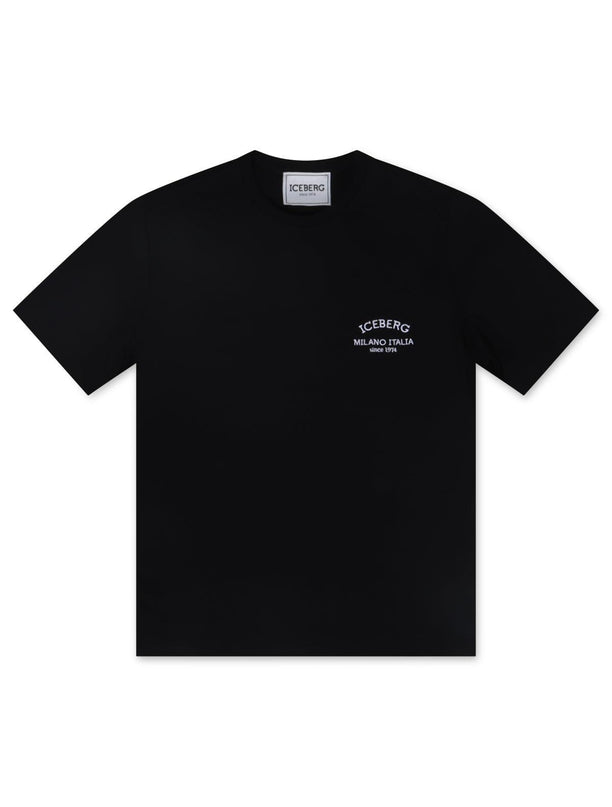 ICEBERG INSTITUTIONAL LOGO TEE- BLACK ICEBERG