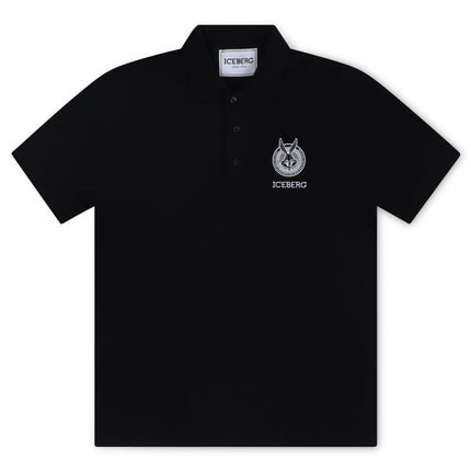 ICEBERG BUGS BUNNY LOGO POLO - BLACK ICEBERG