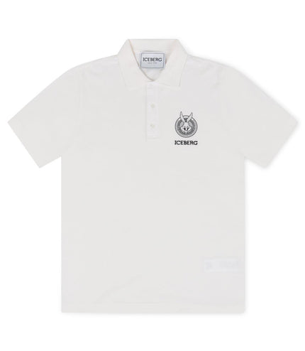 ICEBERG BUGS BUNNY LOGO POLO - WHITE ICEBERG