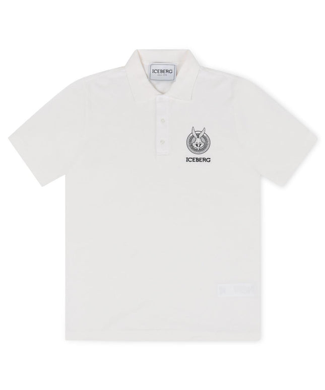 ICEBERG BUGS BUNNY LOGO POLO - WHITE ICEBERG