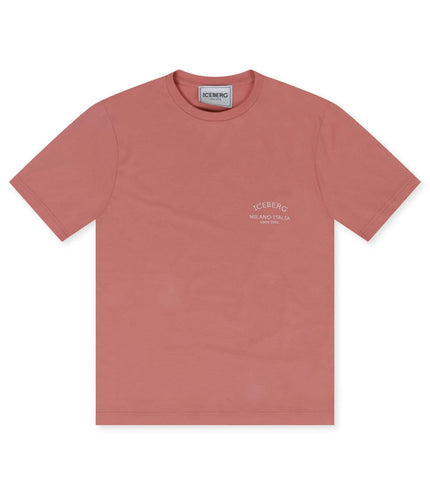 ICEBERG INSTITUTIONAL LOGO TEE- SALMON ICEBERG