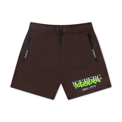 ICEBERG BEACHWEAR SHORTS - BROWN ICEBERG