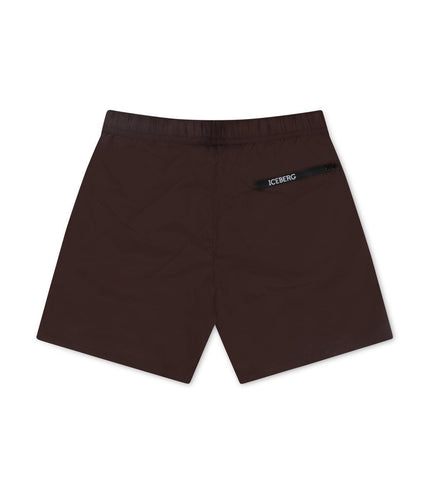 ICEBERG BEACHWEAR SHORTS - BROWN ICEBERG