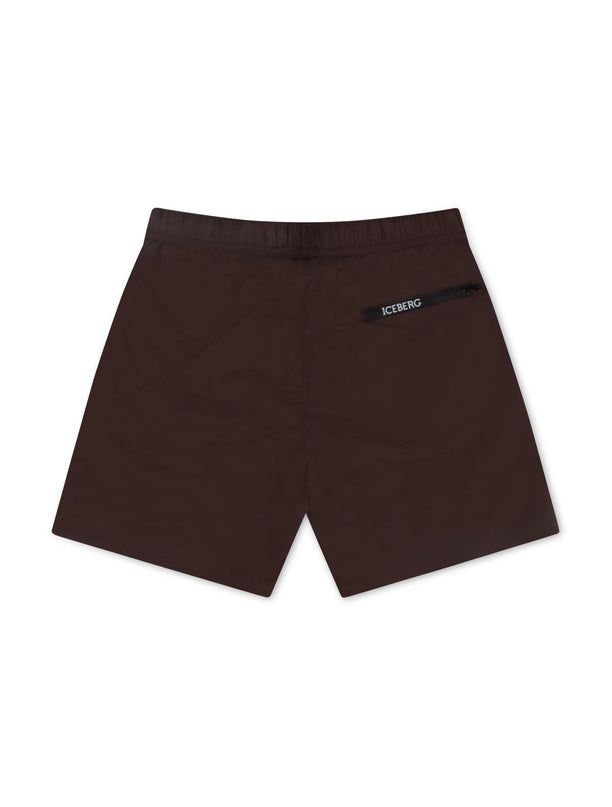 ICEBERG BEACHWEAR SHORTS - BROWN ICEBERG