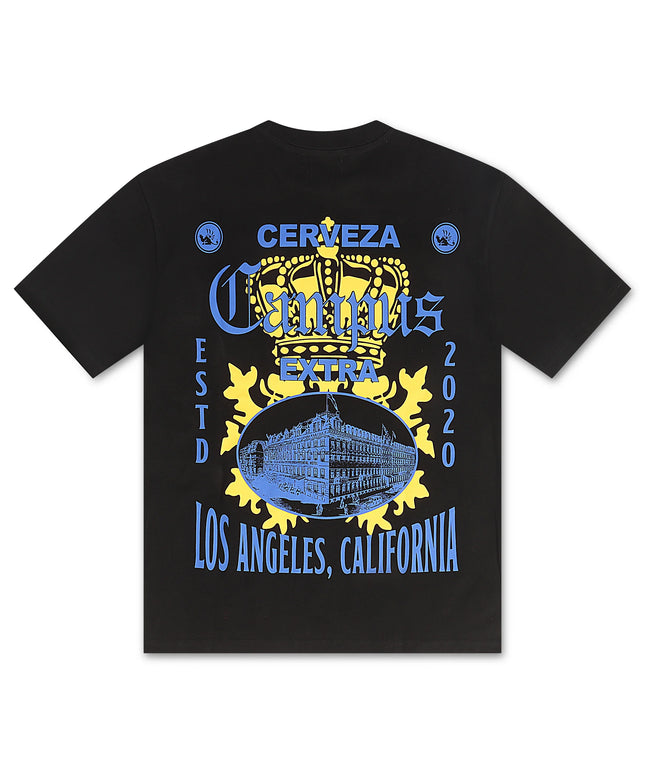 Campus La Via Cropped Tee - Black