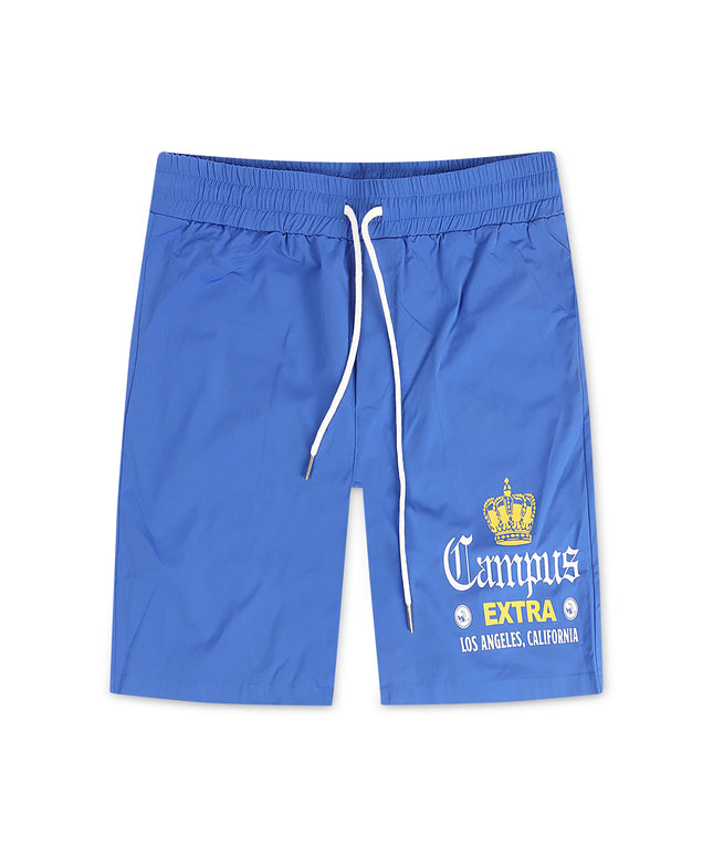 Campus La Via Cropped Nylon Shorts - Blue