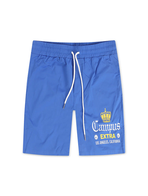 Campus La Via Cropped Nylon Shorts - Blue