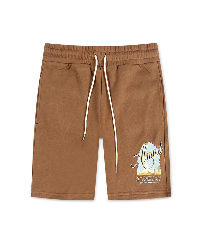 Almost Someday Bombay Terry Shorts - Brown