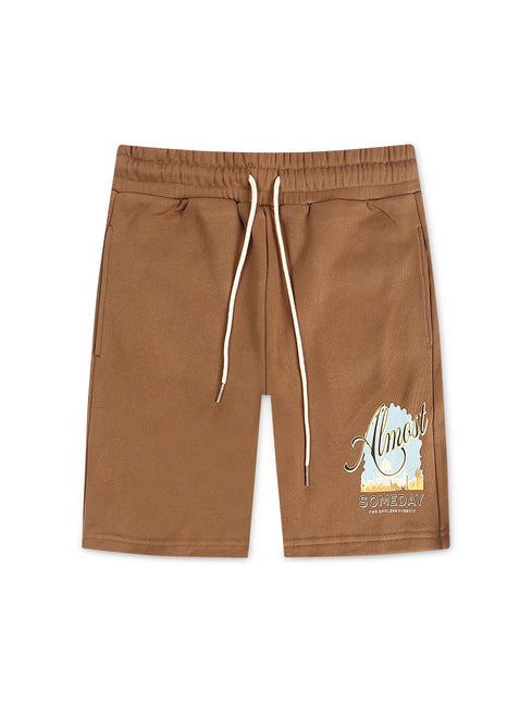 Almost Someday Bombay Terry Shorts - Brown