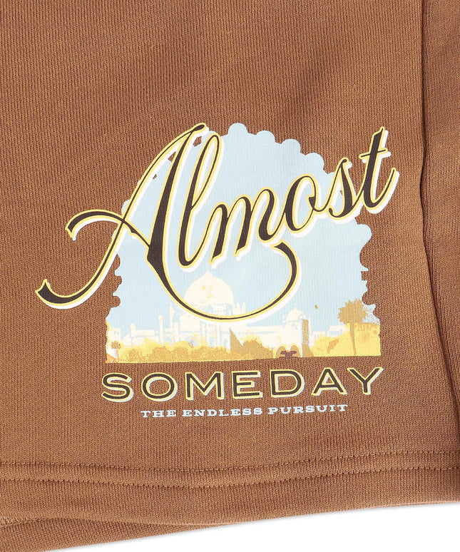Almost Someday Bombay Terry Shorts - Brown