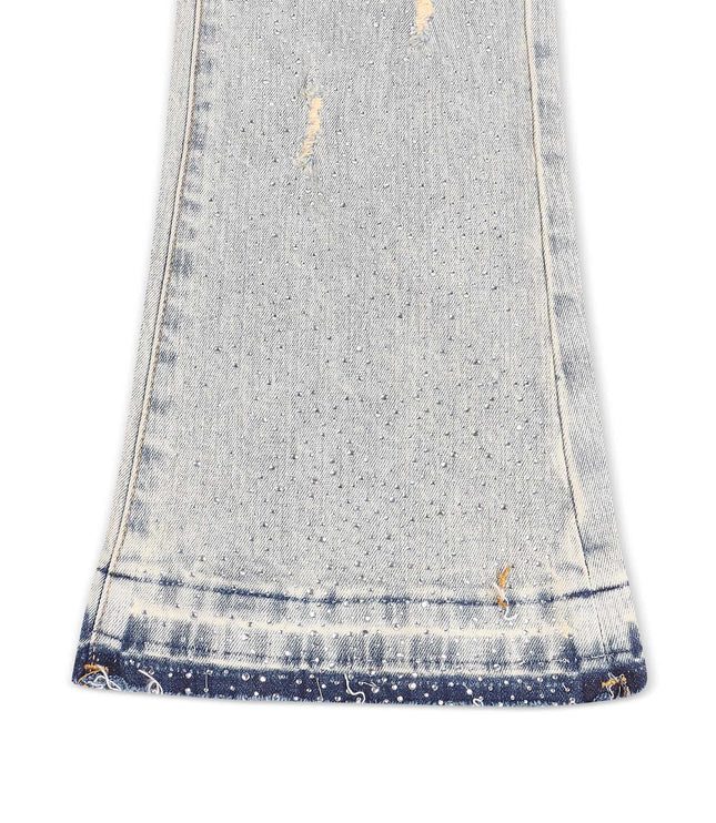Waimea Flex Rhinestone Stacked Fit Jeans - Vintage Wash