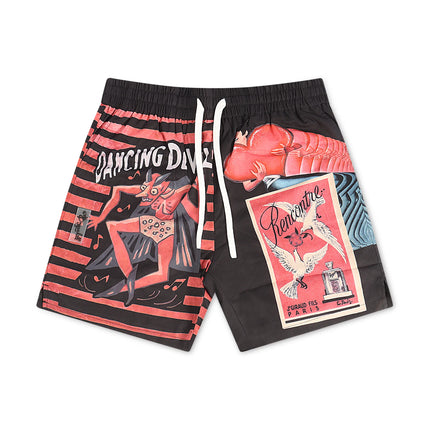 Sugarhill Dancing Poly Shorts - Black/Red