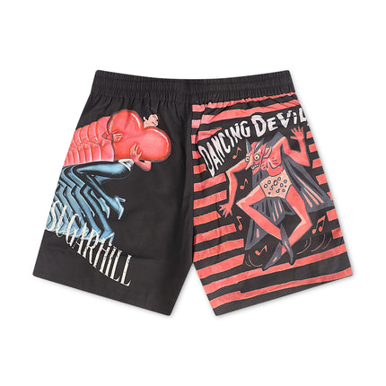 Sugarhill Dancing Poly Shorts - Black/Red