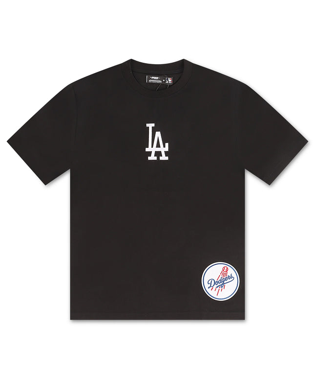Los Angeles Dodgers Wingspan Shoulder Tee - Black/Blue