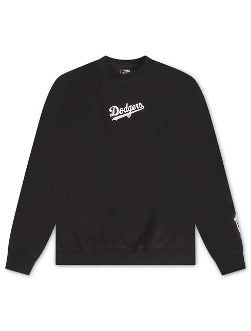 Pro Standard LA Dodgers Wingspan Drop Shoulder Crewneck - Black/White