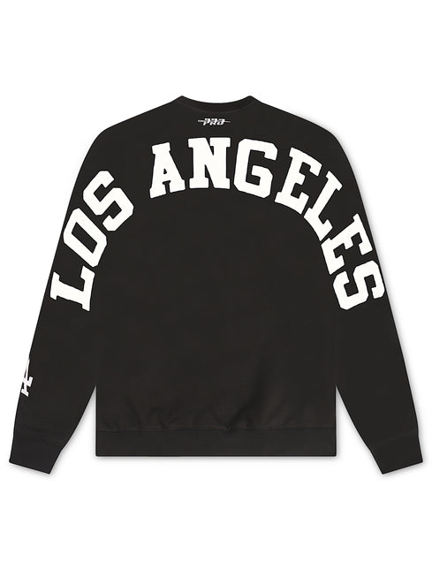 Pro Standard LA Dodgers Wingspan Drop Shoulder Crewneck - Black/White