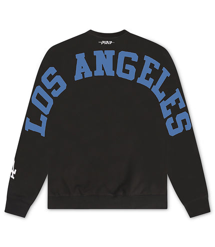 Pro Standard LA Dodgers Wingspan Drop Shoulder Crewneck - Black/Blue