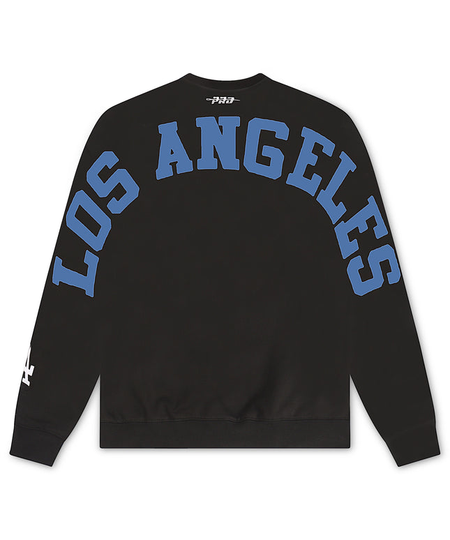 Pro Standard LA Dodgers Wingspan Drop Shoulder Crewneck - Black/Blue