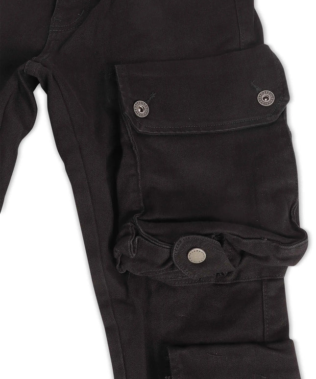 Valabasas Cliff Jump Cargo Jeans - Black Wash