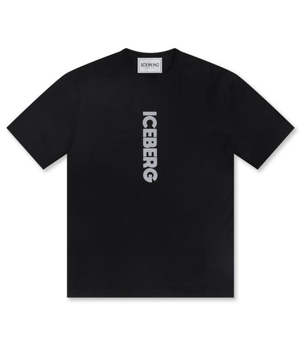 ICEBERG VERTICAL LOGO TEE - BLACK ICEBERG