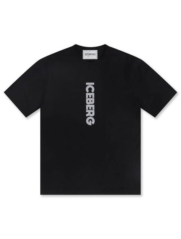 ICEBERG VERTICAL LOGO TEE - BLACK ICEBERG