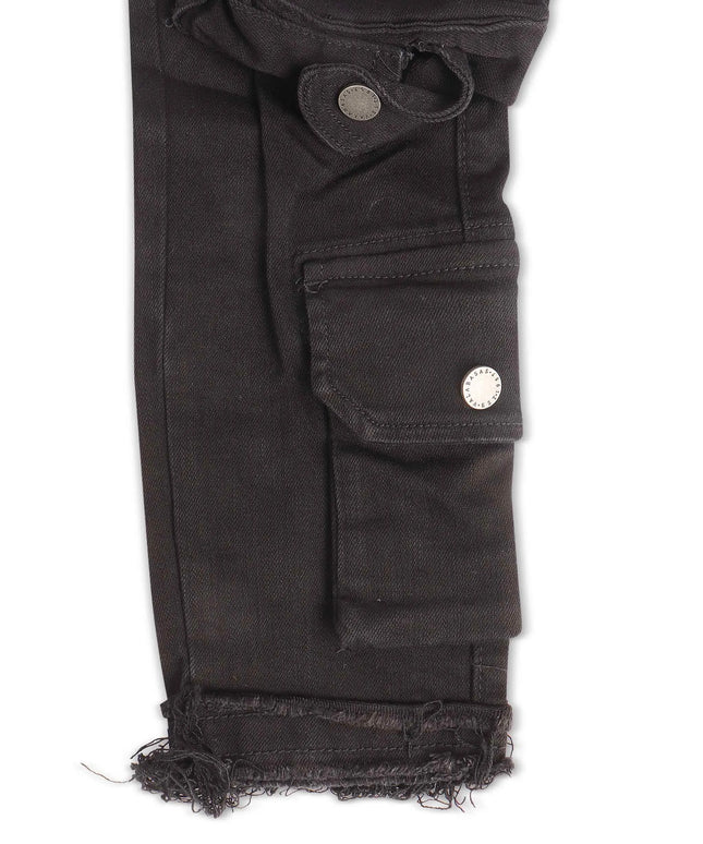 Valabasas Cliff Jump Cargo Jeans - Black Wash