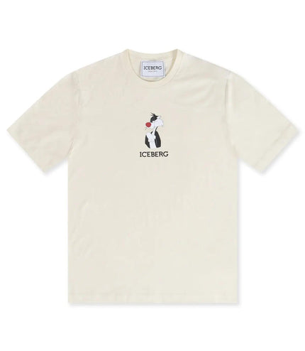 ICEBERG SYLVESTER THE CAT TEE - CREAM ICEBERG