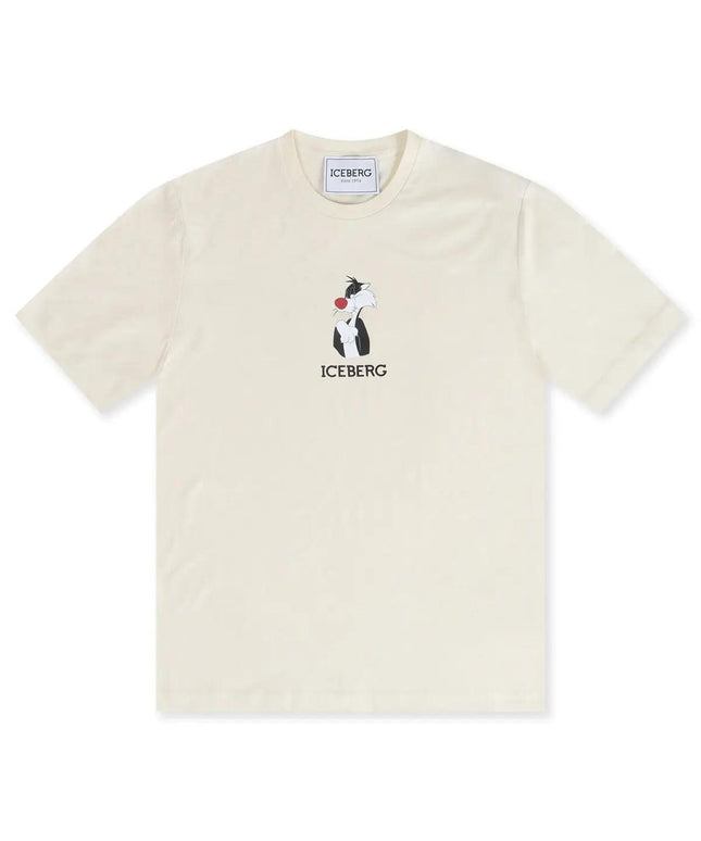 ICEBERG SYLVESTER THE CAT TEE - CREAM ICEBERG