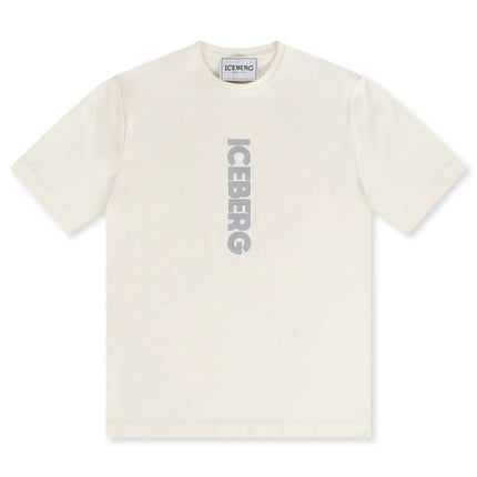 ICEBERG VERTICAL LOGO TEE - CREAM ICEBERG